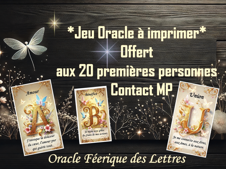 CADEAU MAGIQUE l’Oracle Féérique des Lettres à imprimer