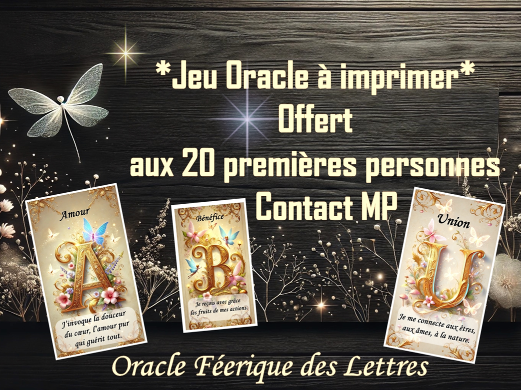CADEAU MAGIQUE l’Oracle Féérique des Lettres à imprimer
