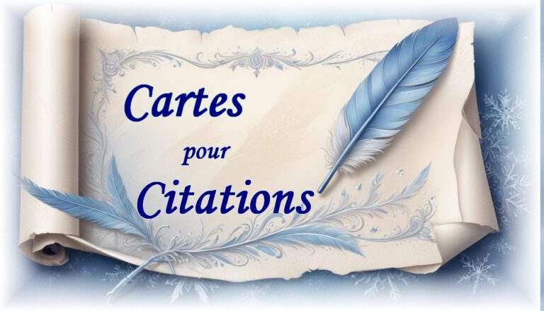 cartes pour citations parchemin et plume